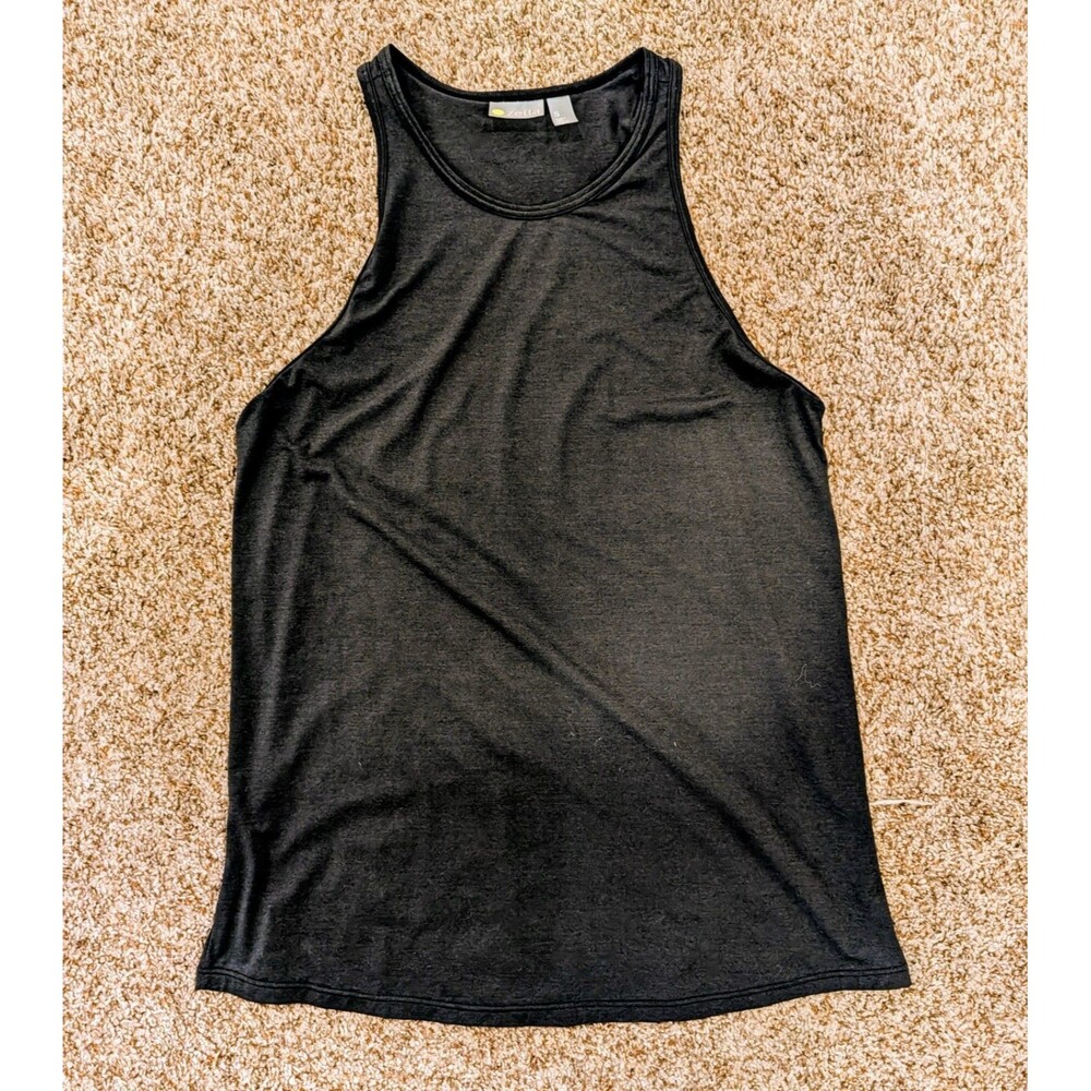 Zella Womens Small Black High Neck Sleeveless Workout Athletic Tank Top 1048